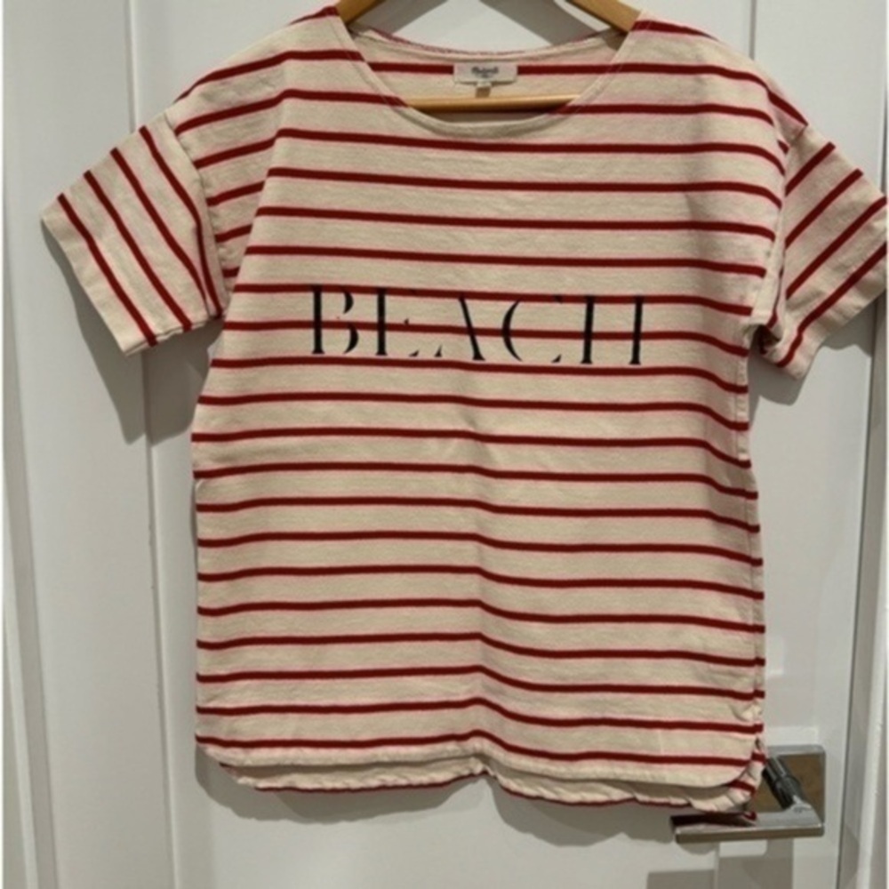 Madewell cotton striped beach tee. Size S